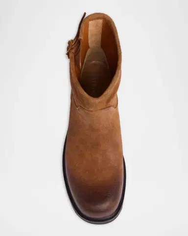 Versace Men's Suede La Medusa Buckle Ankle Boots | Thumbnail 6 Versace Men's Suede La Medusa Buckle Ankle Boots | Thumbnail 6