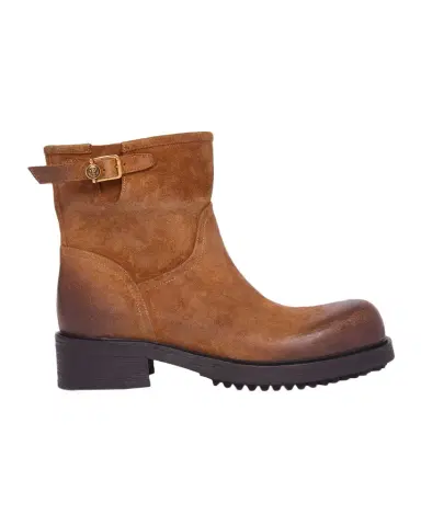 Versace Men's Suede La Medusa Buckle Ankle Boots | Thumbnail 1 Versace Men's Suede La Medusa Buckle Ankle Boots | Thumbnail 1