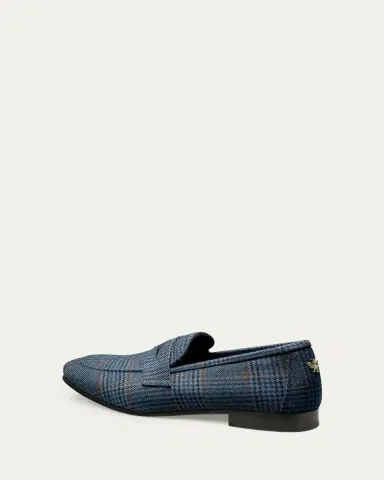 Bougeotte Flaneur Plaid Wool Penny Loafers | Thumbnail 2