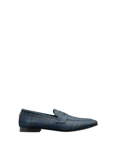 Bougeotte Flaneur Plaid Wool Penny Loafers | Thumbnail 1