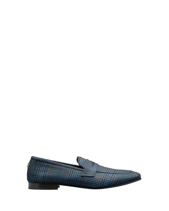 Bougeotte Flaneur Plaid Wool Penny Loafers