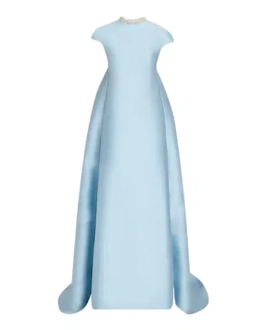 Atelier Prabal Gurung Naomi Crystal Button-Back Gown with Train | Thumbnail 1 Atelier Prabal Gurung Naomi Crystal Button-Back Gown with Train | Thumbnail 1