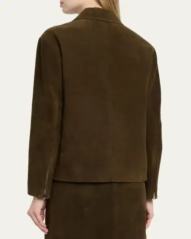 Proenza Schouler Irine Single-Breasted Suede Jacket | Thumbnail 3 Proenza Schouler Irine Single-Breasted Suede Jacket | Thumbnail 3
