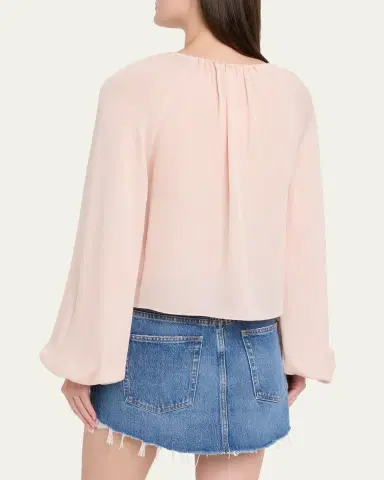 Frame The Silk Balloon Blouse | Thumbnail 3 Frame The Silk Balloon Blouse | Thumbnail 3