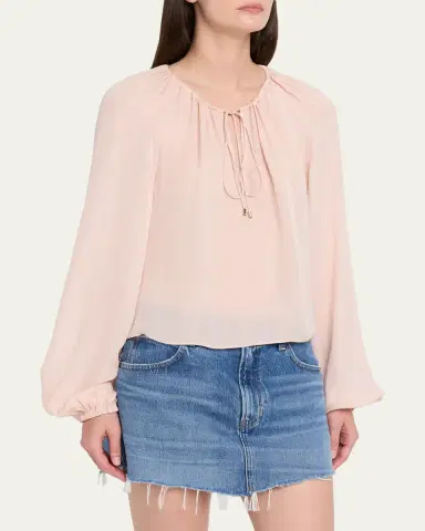 Frame The Silk Balloon Blouse | Thumbnail 4 Frame The Silk Balloon Blouse | Thumbnail 4