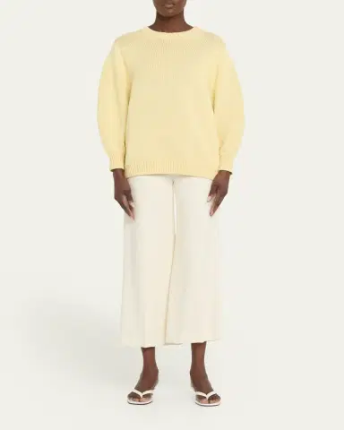 TOTEME Oversized Crew Knit Sweater | Thumbnail 2 TOTEME Oversized Crew Knit Sweater | Thumbnail 2