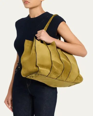 Ulla Johnson Adria Large Wavy Suede Tote Bag | Thumbnail 2 Ulla Johnson Adria Large Wavy Suede Tote Bag | Thumbnail 2