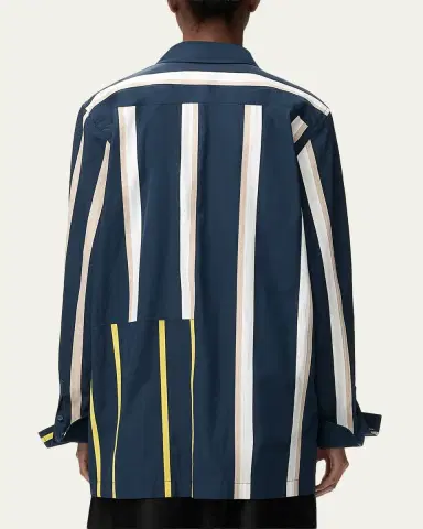 LOEWE Stripe Paneled Button-Down Shirt | Thumbnail 3