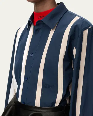 LOEWE Stripe Paneled Button-Down Shirt | Thumbnail 5