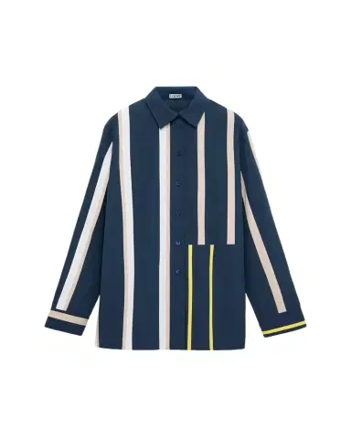 LOEWE Stripe Paneled Button-Down Shirt | Thumbnail 1