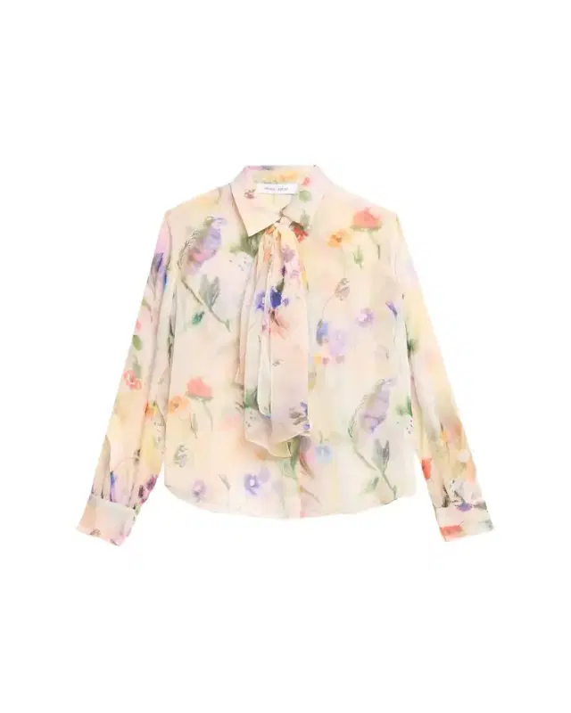 Prabal Gurung Floral-Print Handkerchief Hem Skirt