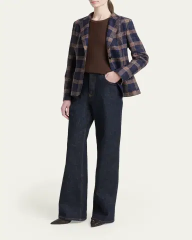 Kiton Plaid Single-Breasted Blazer | Thumbnail 2
