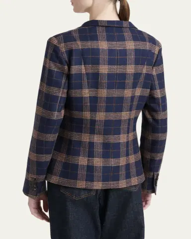 Kiton Plaid Single-Breasted Blazer | Thumbnail 3