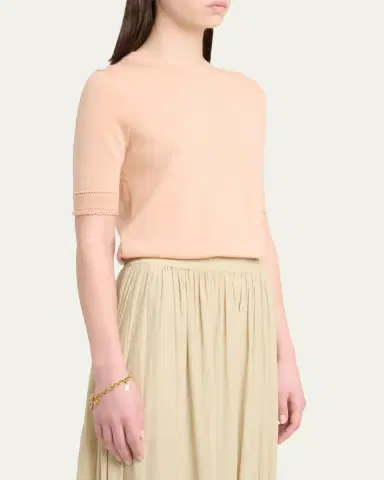 Chloé Short Sleeve Pullover Sweater | Thumbnail 4
