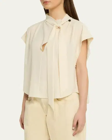Isabel Marant Selene Tie-Neck Blouse | Thumbnail 4 Isabel Marant Selene Tie-Neck Blouse | Thumbnail 4