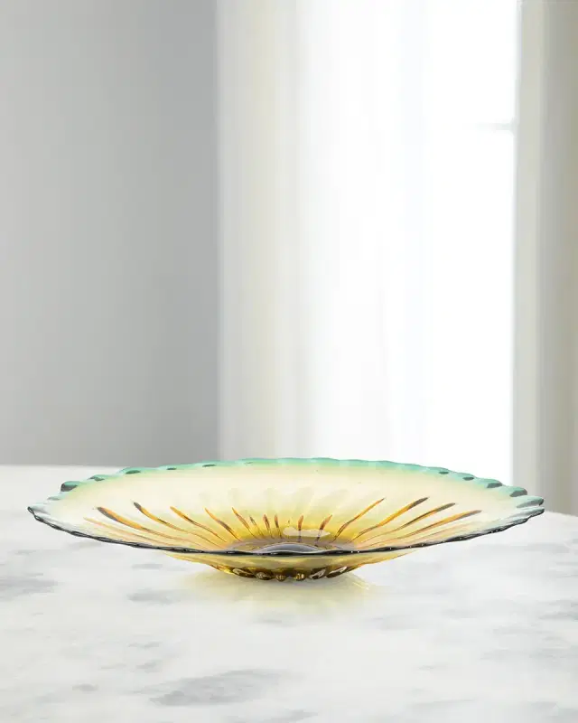 John-Richard Collection Eye of the Tiger Hand-Blown Glass Bowl