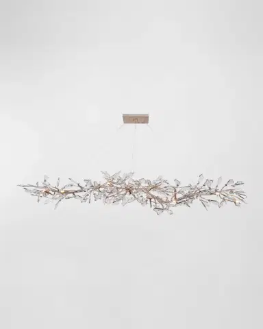 John-Richard Collection Kotta Fourteen-Light Cut-Crystal Oblong Chandelier | Thumbnail 4