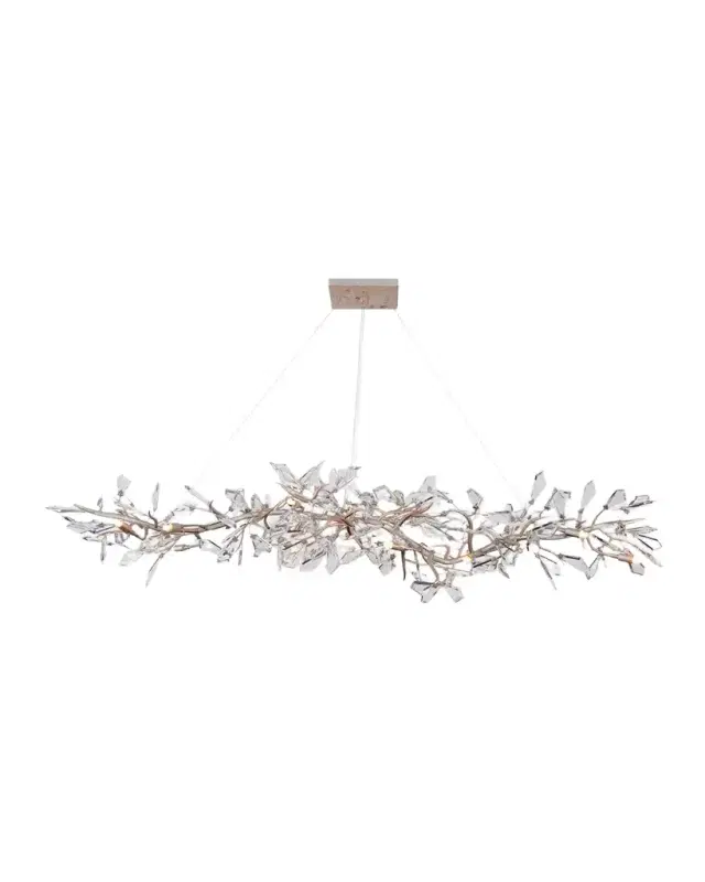 John-Richard Collection Kotta Fourteen-Light Cut-Crystal Oblong Chandelier
