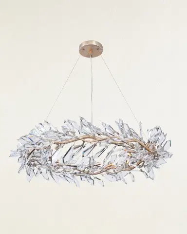 John-Richard Collection Kotta Twelve Light Cut Crystal Pendant Chandelier | Thumbnail 2