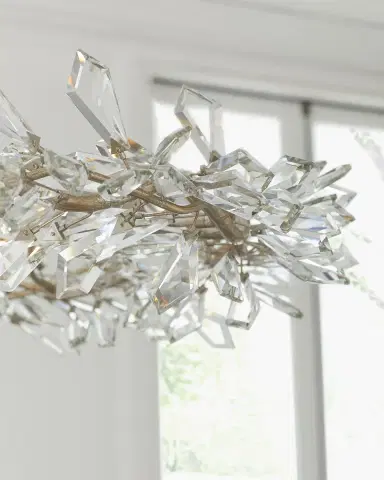 John-Richard Collection Kotta Twelve Light Cut Crystal Pendant Chandelier | Thumbnail 3