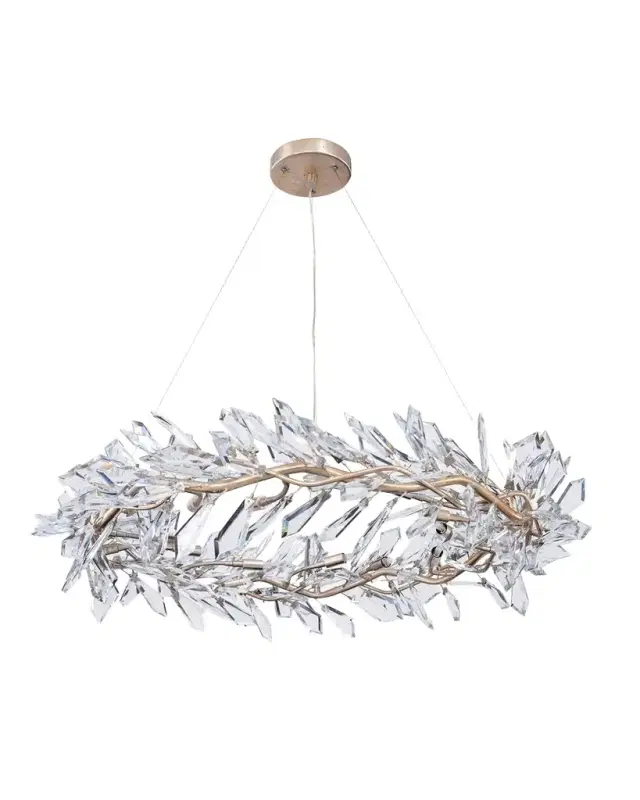 John-Richard Collection Kotta Twelve Light Cut Crystal Pendant Chandelier