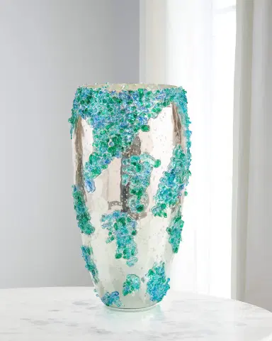 John-Richard Collection Sea Glass Mirror Vase | Thumbnail 1