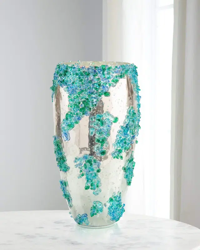 John-Richard Collection Sea Glass Mirror Vase