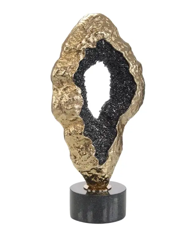 John-Richard Collection Fluctuating Black Geode Sculpture