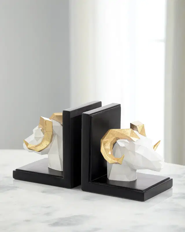 John-Richard Collection Aries Bookends, Set of Two