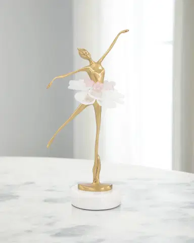 John-Richard Collection Selenite Ballet Sculpture on Marble Base I | Thumbnail 1 John-Richard Collection Selenite Ballet Sculpture on Marble Base I | Thumbnail 1
