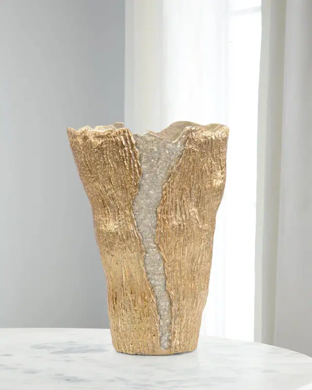 John-Richard Collection Small Cascade Vase, Gray