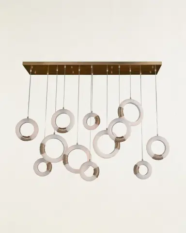 John-Richard Collection Bangela 60" 12-Light Horizontal Pendant Chandelier | Thumbnail 2 John-Richard Collection Bangela 60" 12-Light Horizontal Pendant Chandelier | Thumbnail 2