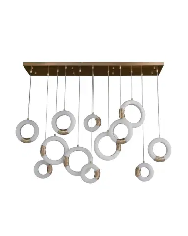 John-Richard Collection Bangela 60" 12-Light Horizontal Pendant Chandelier | Thumbnail 1 John-Richard Collection Bangela 60" 12-Light Horizontal Pendant Chandelier | Thumbnail 1