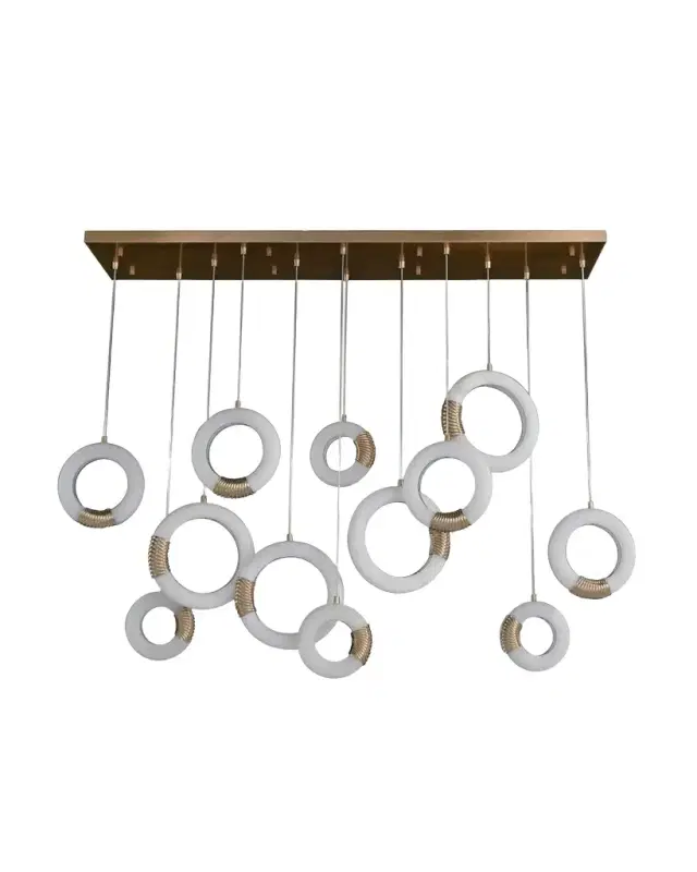 John-Richard Collection Bangela 60" 12-Light Horizontal Pendant Chandelier
