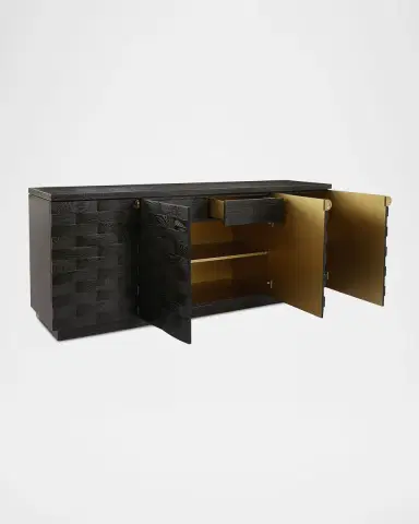 John-Richard Collection Tessere Four-Door Credenza | Thumbnail 4