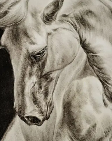 John-Richard Collection "Surging Equine" Original Oil Painting on Canvas by LM Zhou | Thumbnail 2 John-Richard Collection "Surging Equine" Original Oil Painting on Canvas by LM Zhou | Thumbnail 2