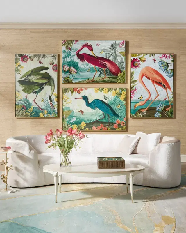 John-Richard Collection "Vibrant Birds IV" Framed Giclee
