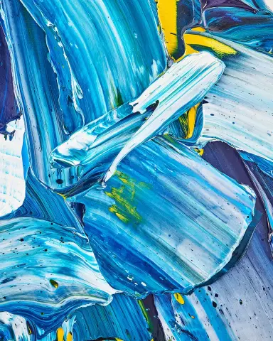 John-Richard Collection "Burst of Blue" Original Painting by LM Zhou | Thumbnail 3 John-Richard Collection "Burst of Blue" Original Painting by LM Zhou | Thumbnail 3
