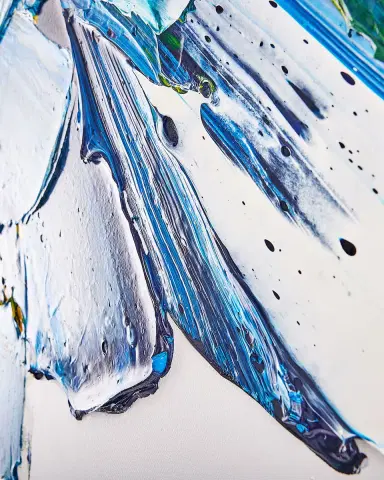 John-Richard Collection "Burst of Blue" Original Painting by LM Zhou | Thumbnail 4 John-Richard Collection "Burst of Blue" Original Painting by LM Zhou | Thumbnail 4