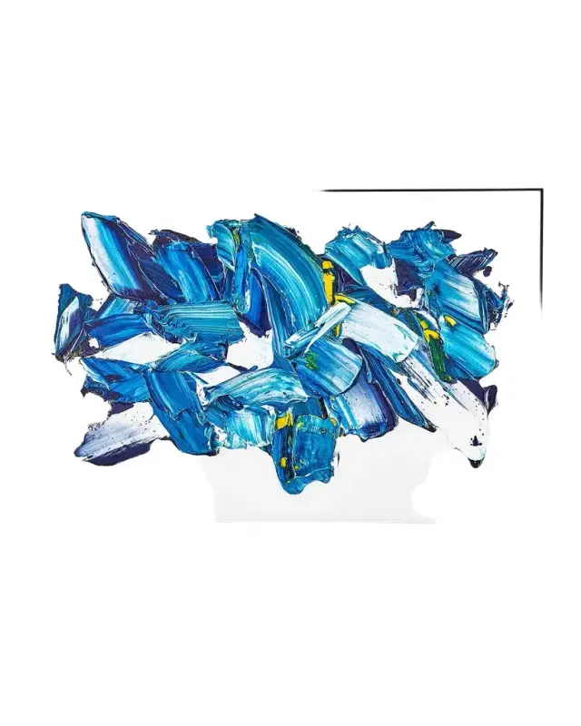 John-Richard Collection "Burst of Blue" Original Painting by LM Zhou