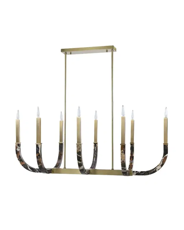John-Richard Collection Hampton Court 56.5" 8-Light Horizontal Chandelier