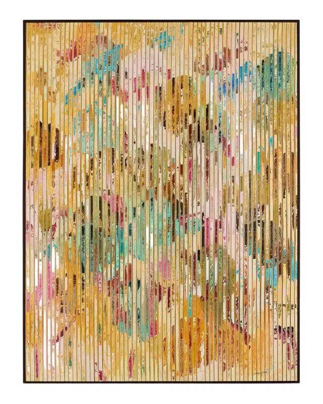 John-Richard Collection "Cascading Colors" Original Oil Painting on Canvas by Teng Fei