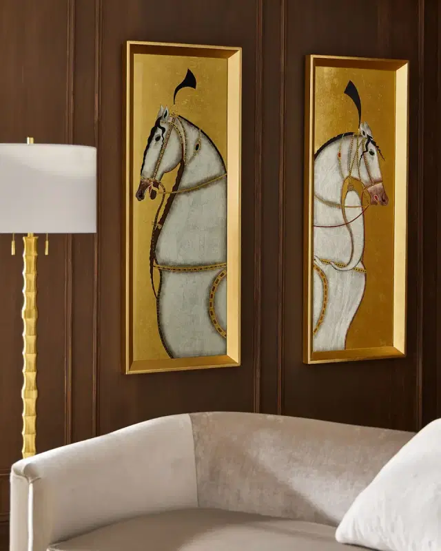John-Richard Collection "Antiquated Horse Panel I" Original Wall Art