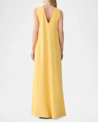 Lafayette 148 New York Sleeveless Viscose-Silk Trapeze Maxi Dress | Thumbnail 3