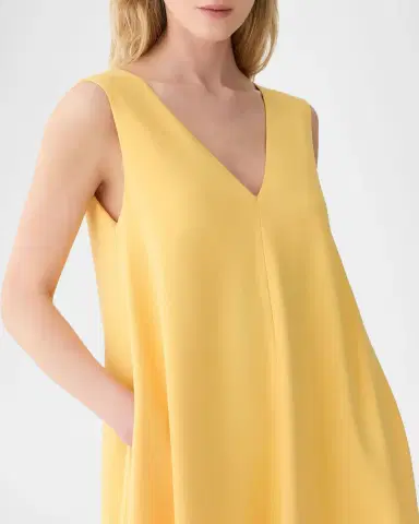 Lafayette 148 New York Sleeveless Viscose-Silk Trapeze Maxi Dress | Thumbnail 4
