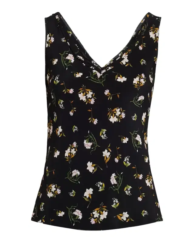 Adam Lippes Aura Floral-Print Silk Sleeveless Top