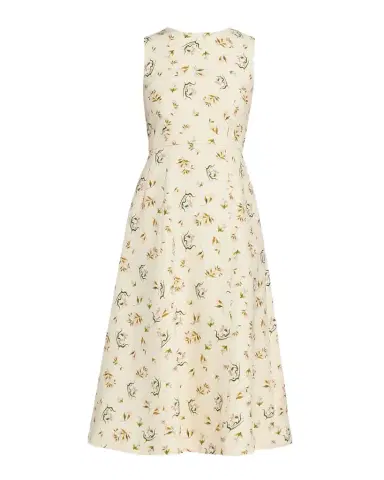 Adam Lippes Eloise Floral-Print Sleeveless Midi Dress | Thumbnail 1 Adam Lippes Eloise Floral-Print Sleeveless Midi Dress | Thumbnail 1