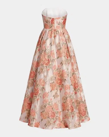 Mac Duggal Floral Brocade Strapless Ball Gown | Thumbnail 6 Mac Duggal Floral Brocade Strapless Ball Gown | Thumbnail 6