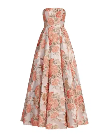 Mac Duggal Floral Brocade Strapless Ball Gown | Thumbnail 1 Mac Duggal Floral Brocade Strapless Ball Gown | Thumbnail 1