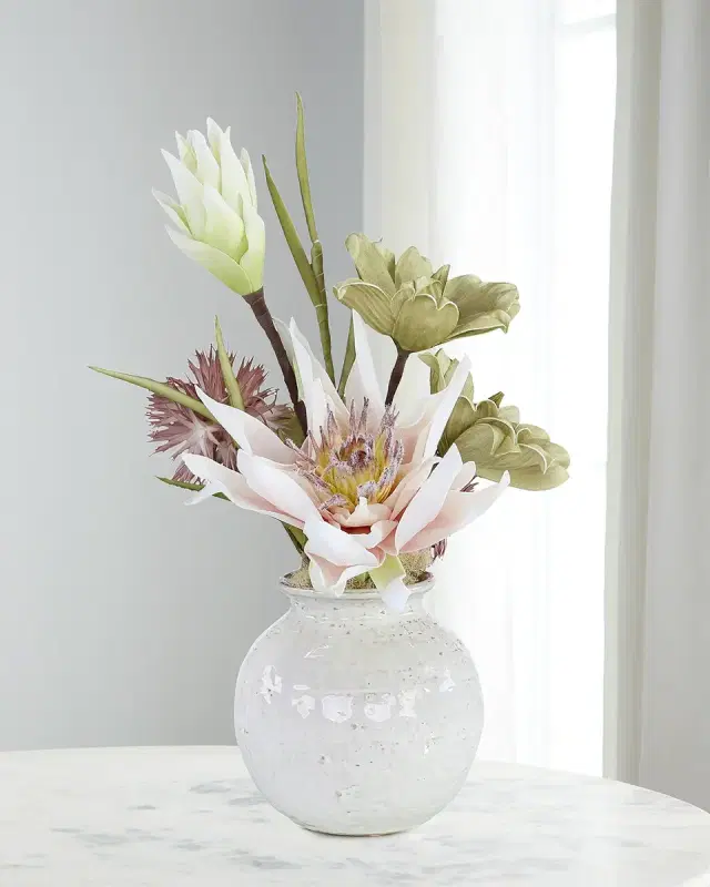 John-Richard Collection Pretty in Pink 19" Faux Floral Arrangement in Ceramic Vase